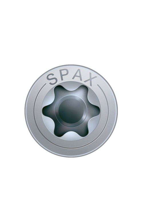 Spax Ahşap Konstrüksiyon Vidası, 10 x 100 mm, 50 Adet, Yarım Dişli, Havşa Başlı, T-STAR plus T50, 4KESİCİ UÇlu, WIROX Kaplama