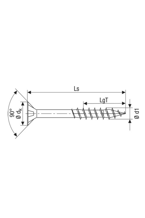 Spax Ahşap Konstrüksiyon Vidası, 10 x 100 mm, 50 Adet, Yarım Dişli, Havşa Başlı, T-STAR plus T50, 4KESİCİ UÇlu, WIROX Kaplama