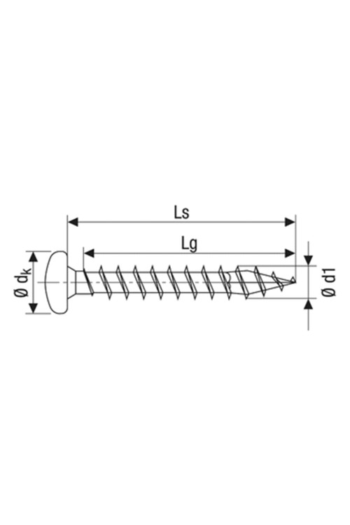 Spax Sunta Vidası, Evrensel Vida 3,5 x 20 mm, 1.000 Adet, Tam Dişli, Yuvarlak Silindir Başlı, Yıldız Z2, 4KESİCİ UÇlu, WIROX Kaplama