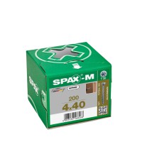 SPAX-M, 4 x 40 mm, 200 Adet, Yarım Dişli, Havşa Başlı, T-STAR plus T20, KESİCİ Uçlu, WIROX Kaplama