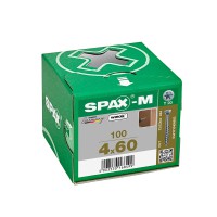 SPAX-M, 4 x 60 mm, 100 Adet, Yarım Dişli, Havşa Başlı, T-STAR plus T20, KESİCİ Uçlu Mdf Vidası , WIROX Kaplama