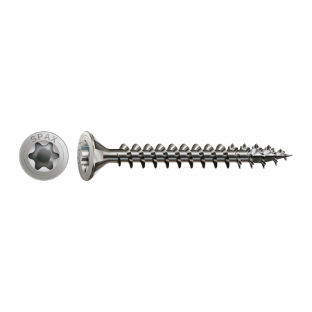 SPAX A2 Paslanmaz Vida, 3,5 x 16 mm, 200 Adet, Tam Dişli, Havşa Başlı, T-STAR plus T15, 4KESİCİ UÇlu, A2 Paslanmaz
