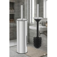 Paslanmaz Çelik WC Fırçalık Klozet Fırçası Metal Saplı Banyo Tuvalet Fırçası