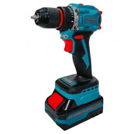 CATPOWER E1010 Kömürsüz Motor Şarjlı Matkap 20V 2.0Ah. (2 Akülü)