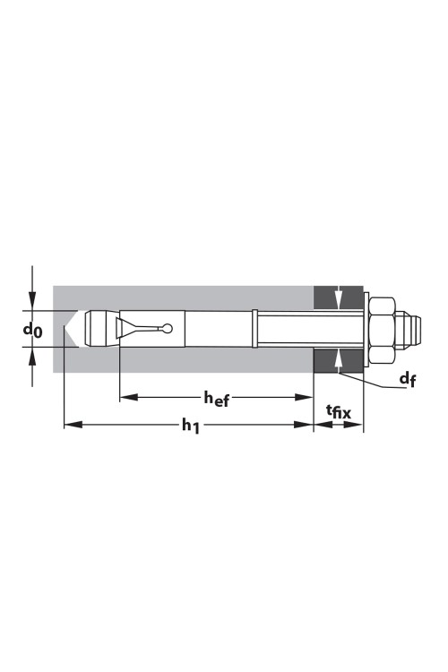 TOX - S FİX PRO 1 M12 X 110 KLİPSLİ ÇELİK DÜBEL A4 PASLANMAZ